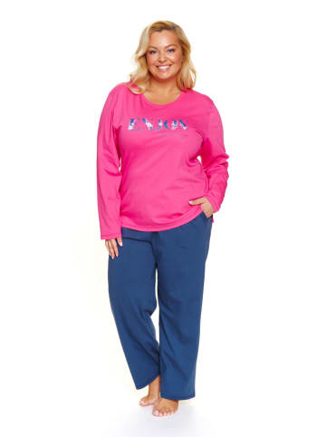 Doctor Nap Pyjama in Pink/ Dunkelblau
