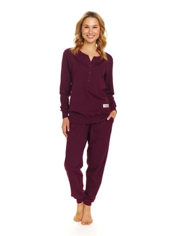 Doctor Nap Piżama w kolorze bordowym