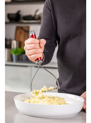 KitchenAid Aardappelstamper zilverkleurig/rood - (L)27 cm
