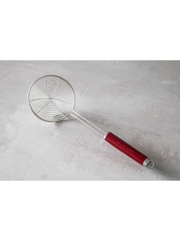 KitchenAid Schöpfsieb in Silber/ Rot - (L)36 cm