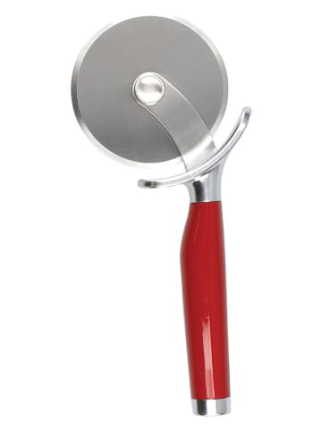 KitchenAid Nóż w kolorze srebrno-czerwonym do pizzy - dł. 22,5 cm