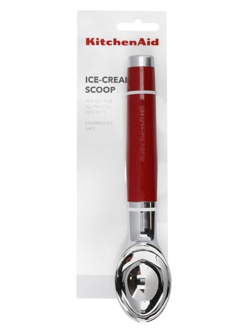 KitchenAid Łyżka w kolorze srebrno-czerownym do lodów - dł. 21,5 cm
