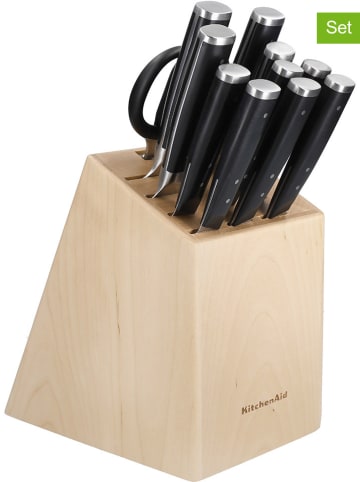 KitchenAid 12-częściowy zestaw w kolorze beżowo-czarnym