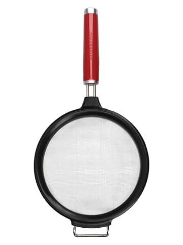KitchenAid Sieb in Schwarz/ Rot - Ø 17,5 cm