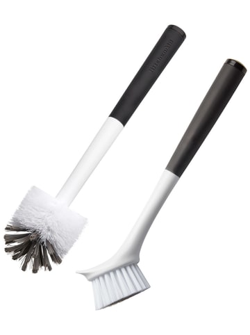 KitchenAid 2er-Set: Reinigungsbürsten in Schwarz/ Weiß