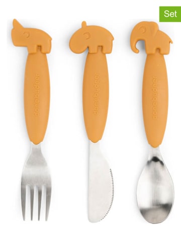 done by deer 3er-Set: Besteck "Deer friends" in Senf