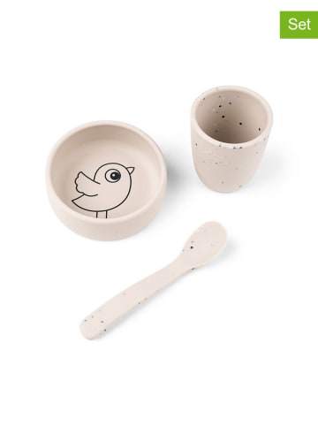 done by deer 3tlg. Geschirrset "Birdee" in Beige