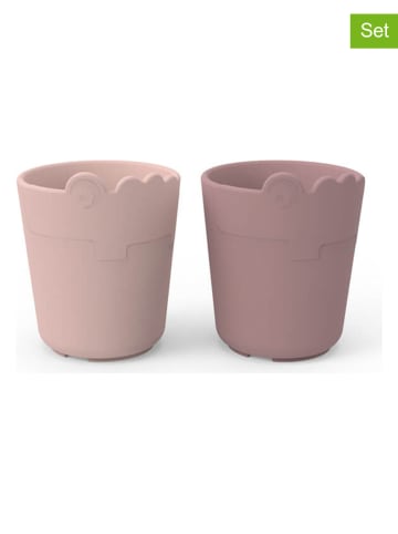 done by deer 2er-Set: Becher "Kiddish Croco" in Rosa - 100 ml