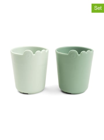 done by deer 2-delige set: drinkbekers "Croco" groen - 100 ml