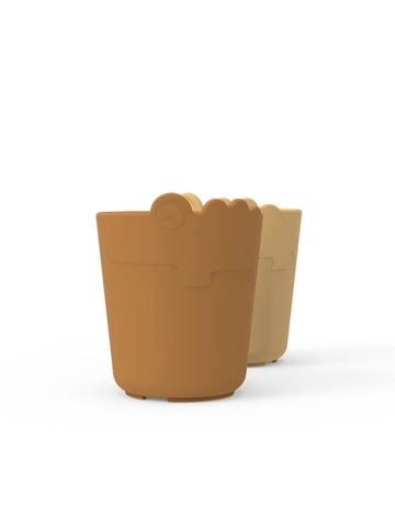 done by deer 2er-Set: Trinkbecher "Croco" in Hellbraun/ Beige - 100 ml