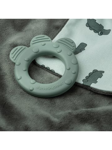 done by deer 2-delige set: knuffeldoek met bijtring "Raffi" - (L)22 x (B)22 cm