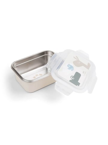 done by deer Roestvrijstalen lunchbox "Croco" zilverkleurig - (B)18 x (H)7,5 x (D1)4 cm