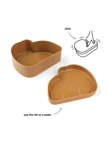 done by deer Pudełko "Elphee" w kolorze jasnobrązowym na lunch - 17,7 x 14,5 x 6,5 cm