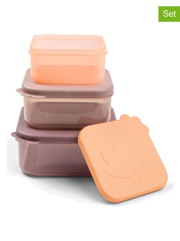 done by deer 3er-Set: Snackboxen "Deer" in Rosa/ Apricot
