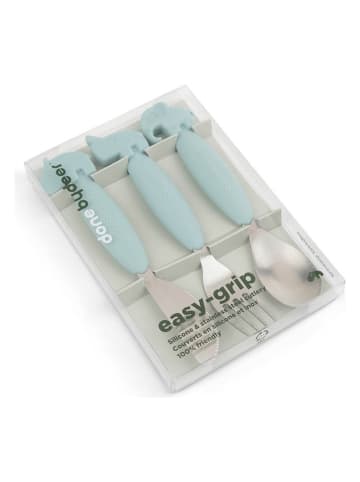 done by deer 3-delige bestekset "Deer friends" lichtblauw