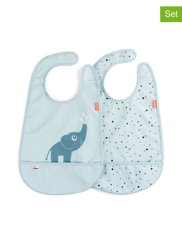 done by deer 2er-Set: Lätzchen "Elphee" in Hellblau