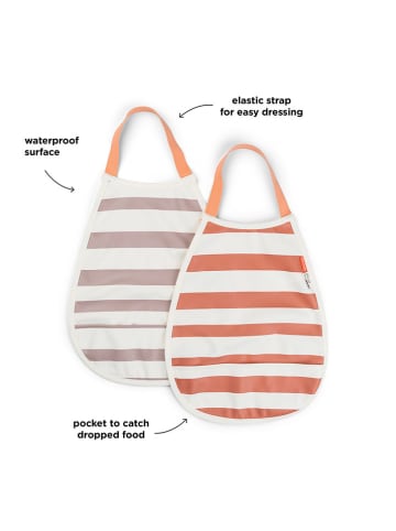 done by deer 2er-Set: Lätzchen in Lila/ Rot