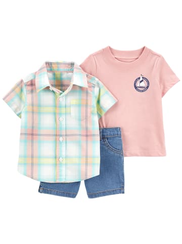 carter's 3tlg. Outfit in Blau/ Grün/ Rosa