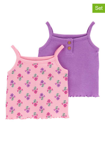 carter's 2-delige set: tops lichtroze/paars