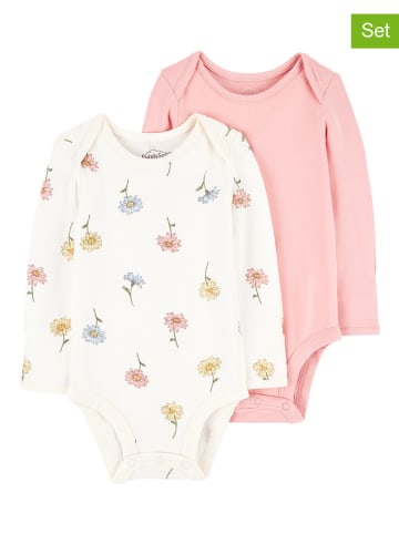 carter's 2er-Set: Bodys in Rosa/ Weiß