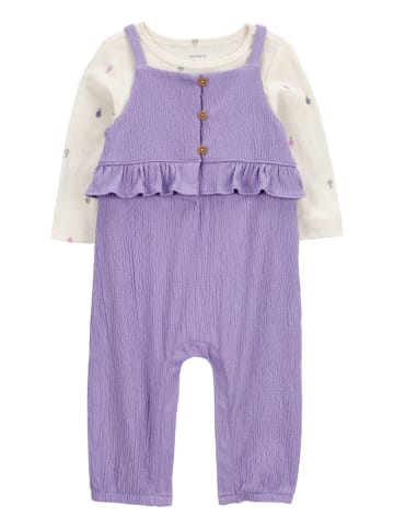carter's 2tlg. Outfit in Lila/ Weiß