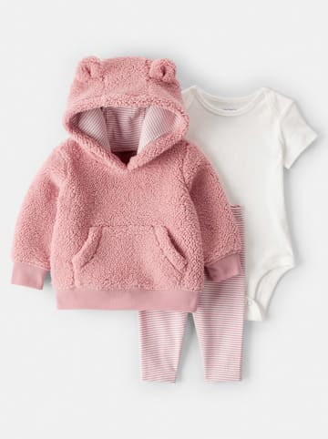 carter's 3tlg. Outfit in Rosa/ Weiß