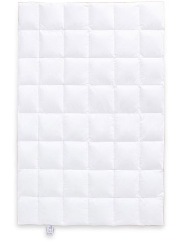 Frau Holle Całoroczna kasetowa kołdra puchowa "Golden duck" w kolorze białym