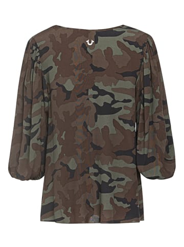 True Religion Blouse bruin/olijfgroen