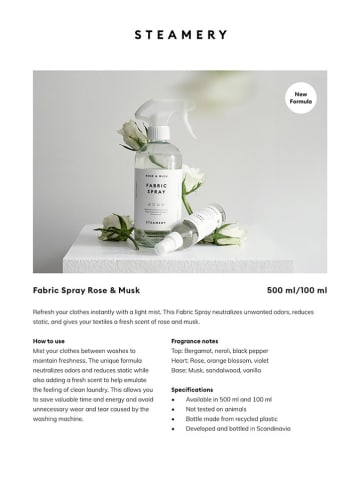 Steamery Textielspray "Rose & Musk" - 100 ml
