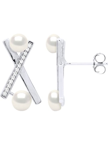 Pearline Srebrne kolczyki-wkrętki z perłami