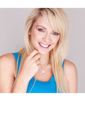 Pearline Srebrny naszyjnik z perłą - dł. 42 cm