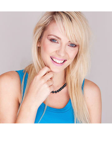 Pearline Perlen-Halskette in Schwarz - (L)42 cm