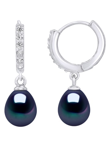 Pearline Silber-Creolen mit Perlen