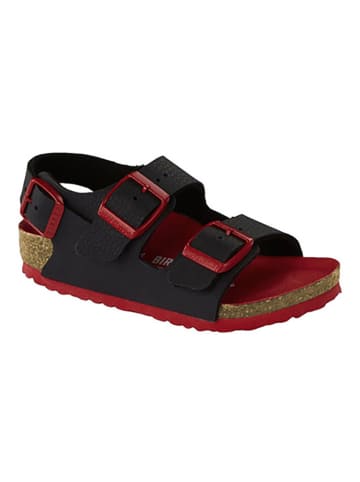 Birkenstock Sandały "Milano" w kolorze czarno-czerwonym