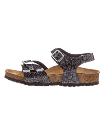 Birkenstock Sandały "Rio" w kolorze czarno-srebrnym