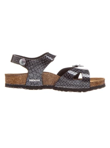 Birkenstock Sandały "Rio" w kolorze czarno-srebrnym