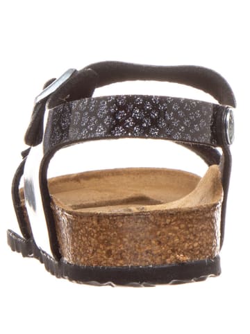 Birkenstock Sandalen "Rio" in Schwarz/ Silber - Weite S