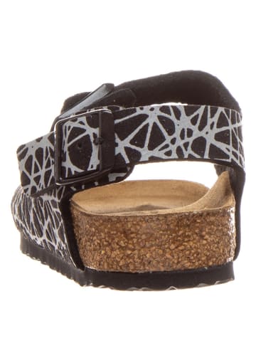 Birkenstock Sandalen "Milano" in Schwarz/ Grau - Weite S