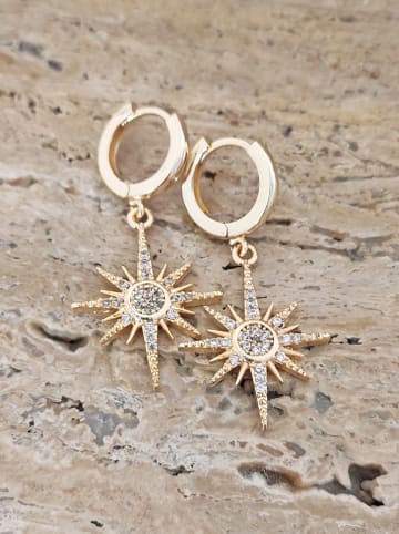 Nakkash Vergulde creolen met edelstenen