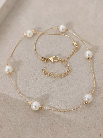 Nakkash Vergulde ketting met sierparels - (L)42 cm