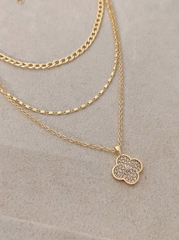 Nakkash Vergulde ketting met zirkonia