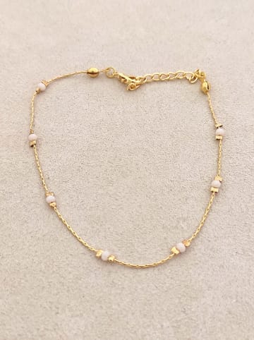 Nakkash Vergulde enkelketting met kristallen