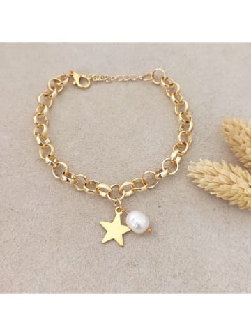 Nakkash Vergulde armband met sierparel