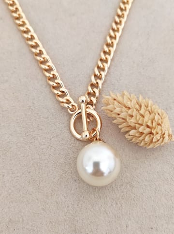 Nakkash Vergulde ketting met sierparels - (L)42 cm