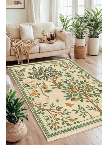 Conceptum Hypnose Katoenen tapijt ''131'' beige/groen