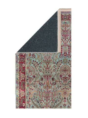 Conceptum Hypnose Baumwoll-Teppich ''157'' in Hellblau/ Rot