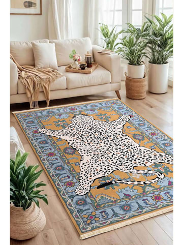 Conceptum Hypnose Dywan bawełniany "243" w kolorze beżowo-błękitnym