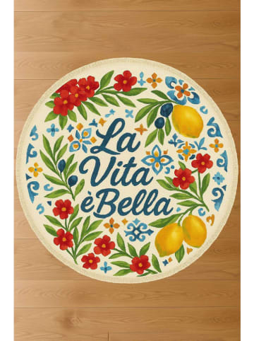 Conceptum Hypnose Dywan bawełniany "258" w kolorze beżowym ze wzorem