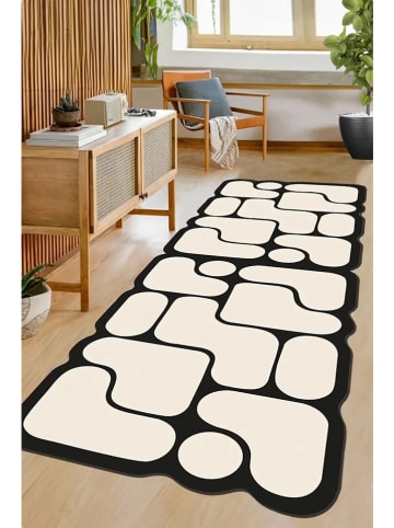 Conceptum Hypnose Laagpolig tapijt ''Calico'' zwart/crème