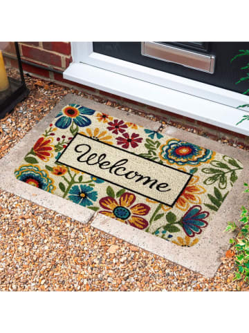 Conceptum Hypnose Wycieraczka w kolorze beżowym ze wzorem